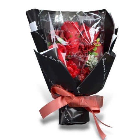 BOUQUET FIORI RED 20X16X30CM C